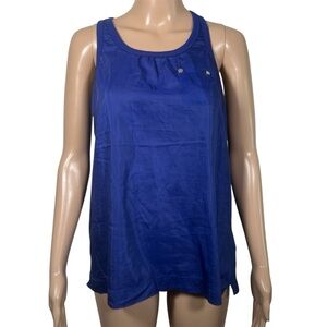 Twenty One Blouse Shell Tank Top Silk Blend Royal Blue Size Medium